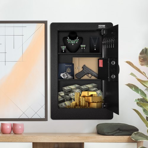 2559 Tall Wall Safe 3Tier Hidden Wall Safe with Keypad 3 Removable