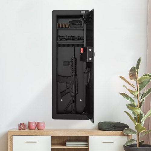 4291 Tall Wall Gun Safe 4Tier Hidden Gun Safe with Keypad Fingerprint
