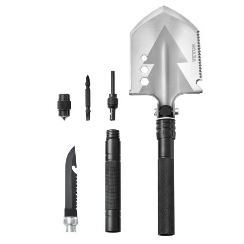Survival Shovel 8 in 1 Camping Shovel Folding Multitool Military Grade