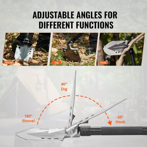 Survival Shovel 11 in 1 Camping Shovel Folding Multitool Military Grade