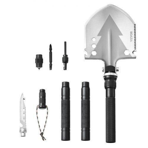 Survival Shovel 11 in 1 Camping Shovel Folding Multitool Military Grade