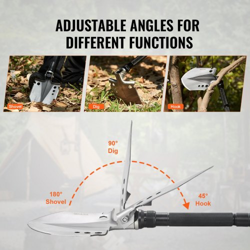 Survival Shovel 13 in 1 Camping Shovel Folding Multitool Military Grade