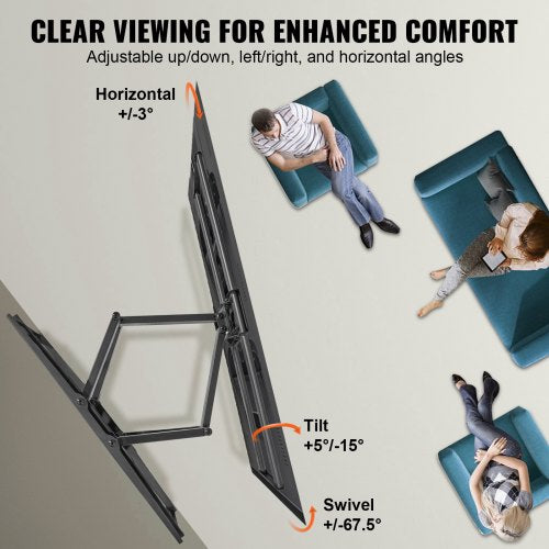 Full Motion TV Mount Fits for Most 3790 inch TVs Swivel Tilt Horizontal
