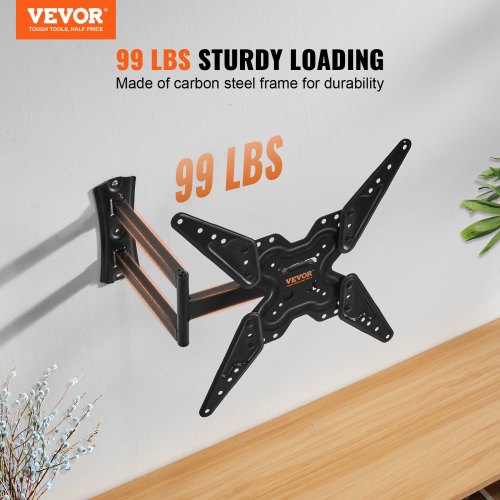 Full Motion TV Mount Fits for Most 2655 inch TVs Swivel Tilt Horizontal