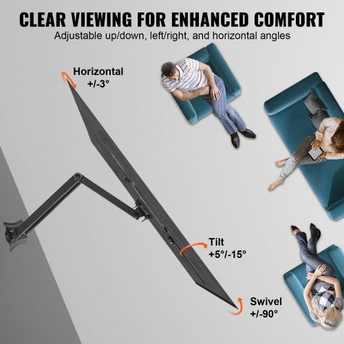 Full Motion TV Mount Fits for Most 2655 inch TVs Swivel Tilt Horizontal