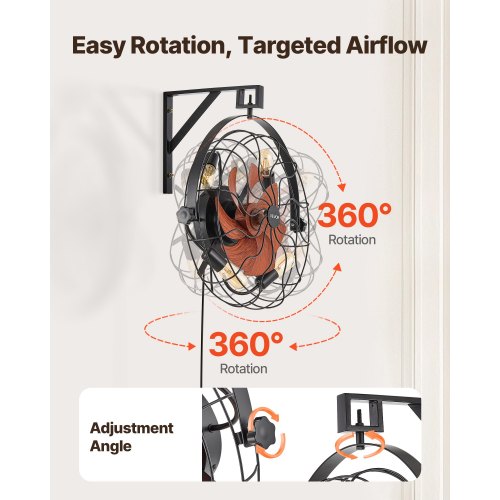 Wall Mounted Fan with Lights 21 inch Wall Mount Fan with Remote 6 Speeds