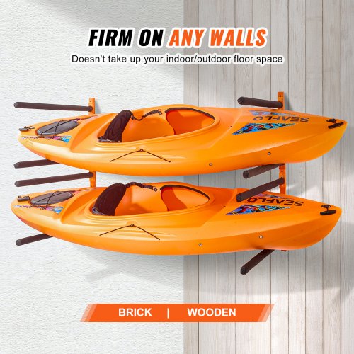 Wall Kayak Storage Rack 4Capacity Wall Mounted Kayak Holders for Kayak