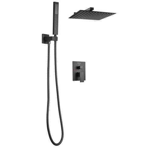 Shower Faucet Set Rainfall Bathroom Shower System with 12Inch Square Rain