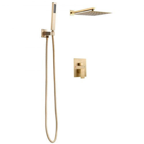 Shower Faucet Set Rainfall Bathroom Shower System with 12Inch Square Rain