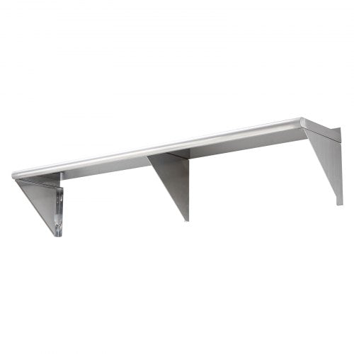 18 x 72 Stainless Steel Shelf Wall Mounted Floating Shelving with Brackets