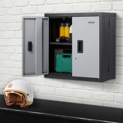 Foldable Wall Cabinet Metal Garage Locker Mounted 26 Small Tool Chest 240