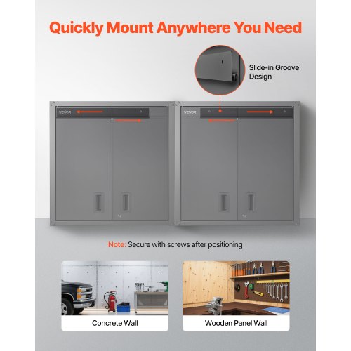 Metal Wall Cabinet 30W x 122D x 30H Inch Steel Floating Hanging Storage