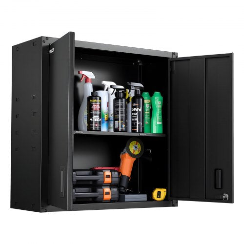 Metal Wall Cabinet 30W x 122D x 30H Inch Steel Floating Hanging Storage