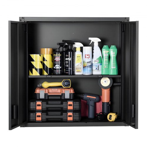 Metal Wall Cabinet 30W x 122D x 30H Inch Steel Floating Hanging Storage