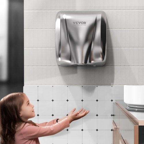 Heavy Duty Commercial Hand Dryer 1300W Automatic High Speed Stainless Steel