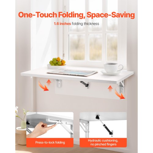 Wall Mounted Folding Table 236 x 15.7 inches Wall Mount Table Floating