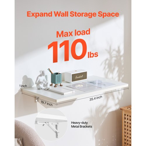 Wall Mounted Folding Table 354 x 19.7 inches Wall Mount Table Floating