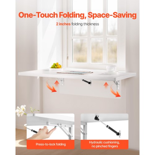 Wall Mounted Folding Table 354 x 19.7 inches Wall Mount Table Floating