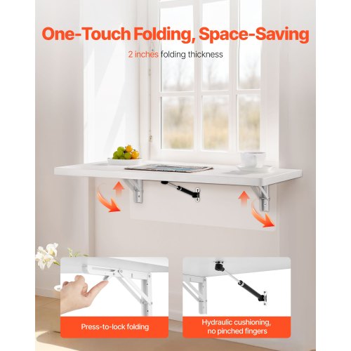 Wall Mounted Folding Table 315 x 15.7 inches Wall Mount Table Floating