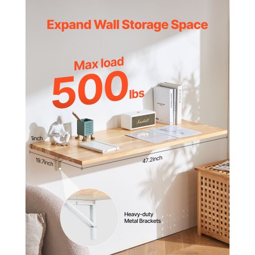 Wall Mounted Folding Table 472 x 19.7 inches Wall Mount Table Floating
