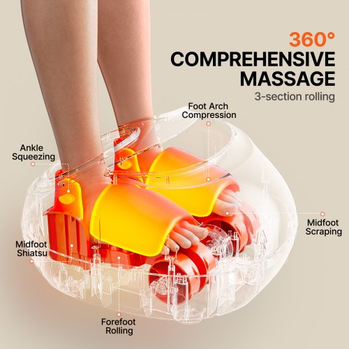 Foot Massager Machine with Heat DeepKneading Compression and Shiatsu