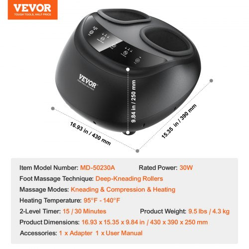 Foot Massager Machine with Heat DeepKneading Compression and Shiatsu