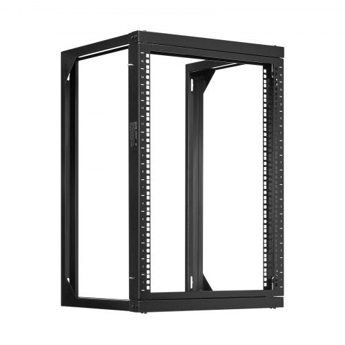 15U Wall Mount Server Rack 150 lbs Max Load Capacity Open Frame Network