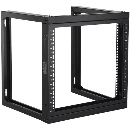 9U Wall Mount Rack 150 lbs6804 kg Open Frame Server Network Rack Black