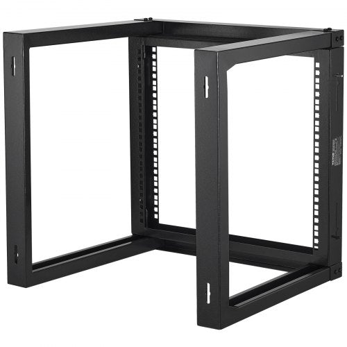 9U Wall Mount Rack 150 lbs6804 kg Open Frame Server Network Rack Black