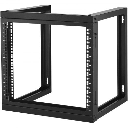 9U Wall Mount Rack 150 lbs6804 kg Open Frame Server Network Rack Black