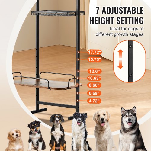 Pet Feeding Station with Storage Elevated Dog Bowls Raised Dog Bowl Stand