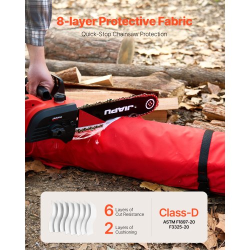 Chainsaw Chaps Wrap Class D 8 Layers Wrap Style Chainsaw Pants with Adjustable