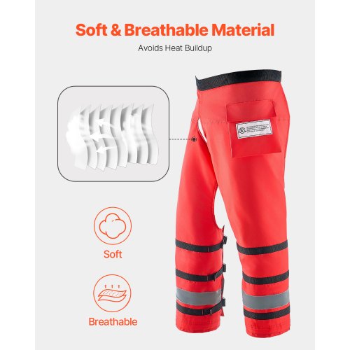 Chainsaw Chaps Wrap Class D 8 Layers Wrap Style Chainsaw Pants with Adjustable