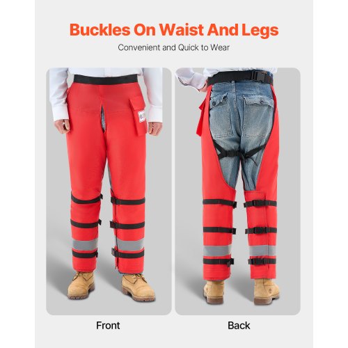 Chainsaw Chaps Wrap Class D 8 Layers Wrap Style Chainsaw Pants with Adjustable