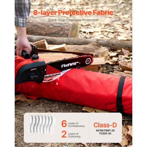 Apron Style Chainsaw Chaps Class D 8 Layers Chainsaw Pants with Adjustable