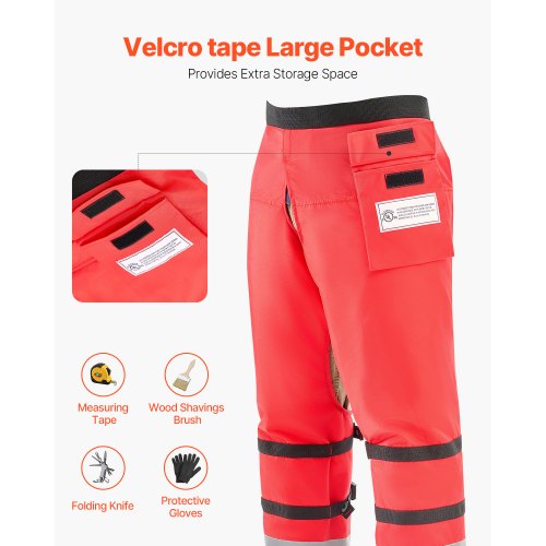 Apron Style Chainsaw Chaps Class D 8 Layers Chainsaw Pants with Adjustable