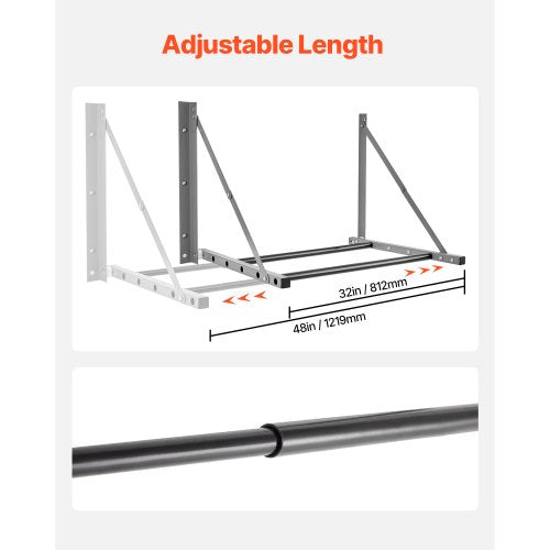 Wall Mounted Folding Tire Rack 32 – 48 Adjustable Tire Rack Q235