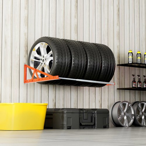 Wall Mounted Tire Rack 31 – 56 Adjustable Tire Rack Q235 HeavyDuty