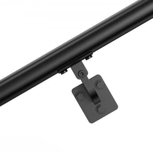 Wall Mounted Stair Handrail 12ft Pipe Staircase Handrail Black Galvanized