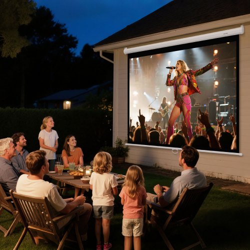 Manual Projector Screen 72 inch 43 4K 1080 HD Retractable Pull Down Projector