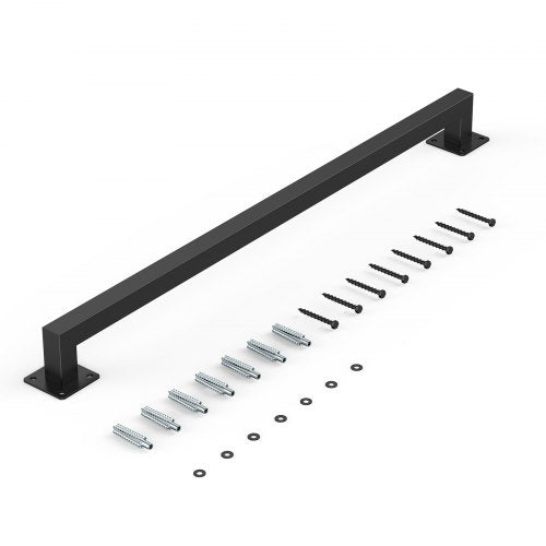 Wall Mounted Stair Handrail 4ft Black Iron Staircase Handrail Indoor