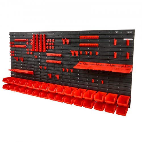 Wall Mounted Storage Bins 30Bin Parts Rack Organizer Garage Plastic Shop