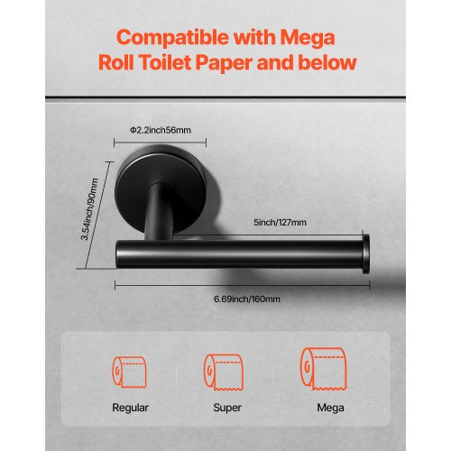 Toilet Paper Holder Fits Mega Rolls Size Premium Stainless Steel Rustproof