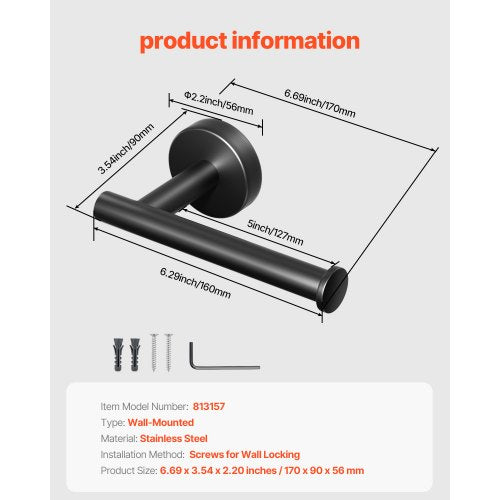Toilet Paper Holder Fits Mega Rolls Size Premium Stainless Steel Rustproof