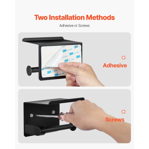 Toilet Paper Holder with Shelf Fits Mega Rolls Size Stainless Steel
