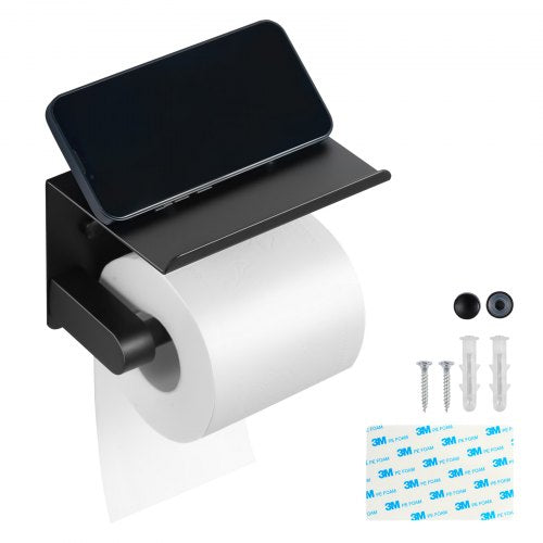 Toilet Paper Holder with Shelf Fits Mega Rolls Size Stainless Steel