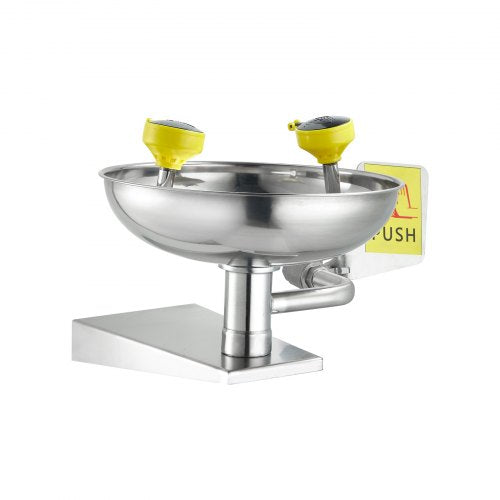Emergency Eye Wash Station Stainless Steel WallMounted Eyewash Unit First