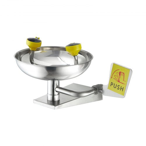 Emergency Eye Wash Station Stainless Steel WallMounted Eyewash Unit First