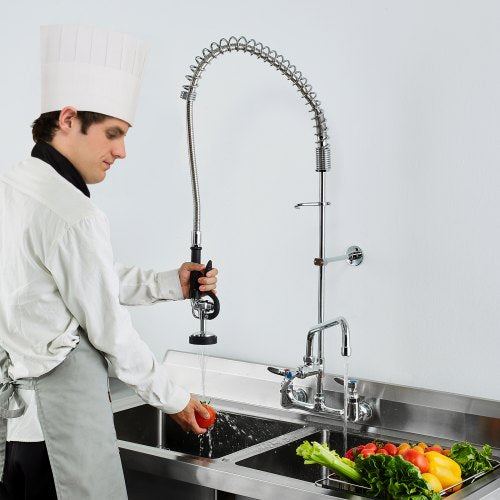 Industrial Sink Faucet 44 Tall 8 Apart 12 Rotating Spout Wall