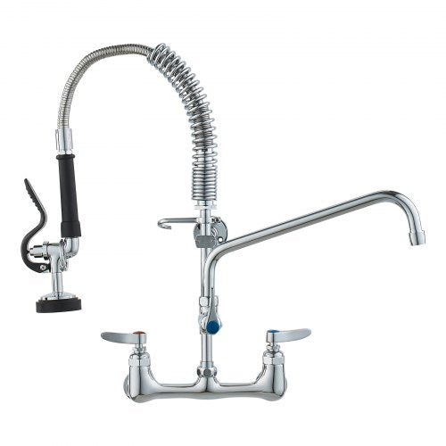 WallMounted Brass Kitchen Faucet 21 Tall 8 Installation Width Includes